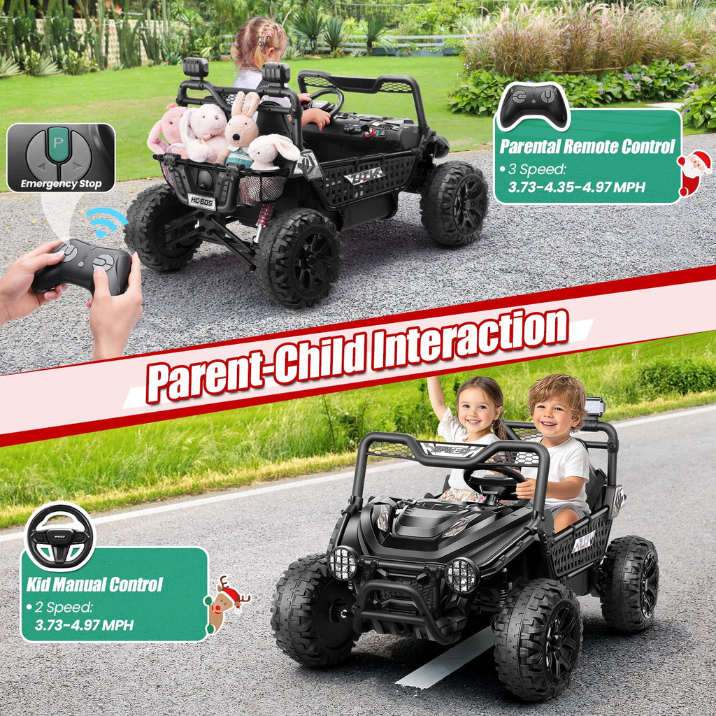 VIBESPARK XXL 24V Ride on Toys for Big Kids Ages 3-8, Key Start Metal Frame UTV with Power Display, 7AH Ride on Cars w/ 150W Motors, Bluetooth, Volume Knob, Safety Belt, Max 5mph, Pink