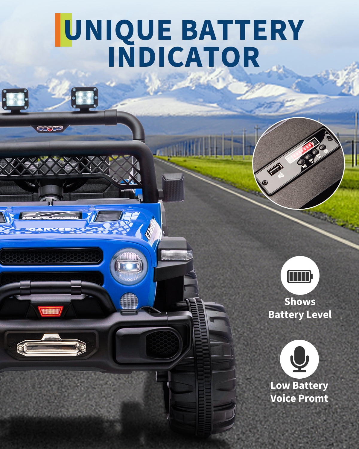 12V Kids Ride-On Truck – Dual 550W Motors, Remote Control, 3-Speed up to 6MPH, Spring Suspension, LED Lights, Music, Safety Belt, Storage – Electric Toy Car for Kids Ages 2-8 – Black