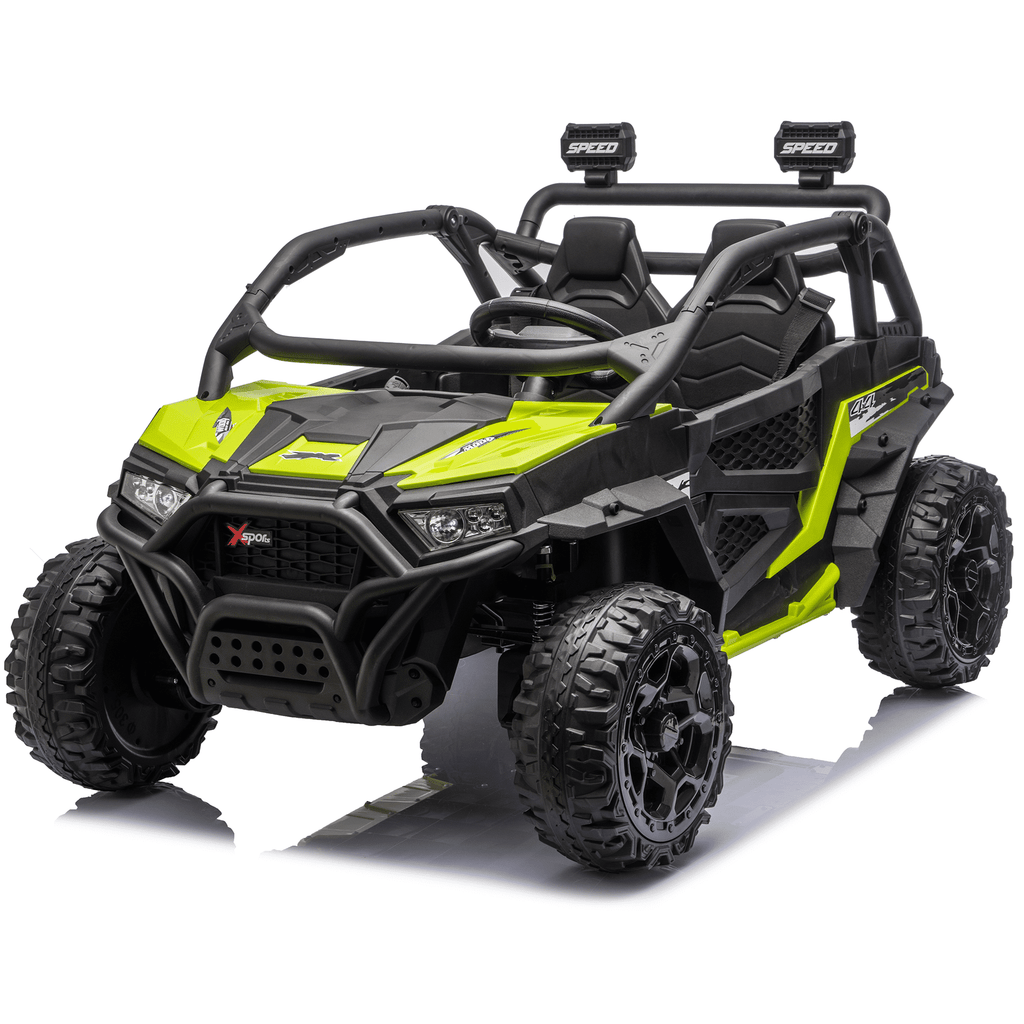 Sunnyfree 24 Volt Ride on Toys for Kids, 4WD 2 Seater Electric UTV Ride on Car with 800W Powerful Motors, Remote Control, Power Car Wheels, Four-Wheel Suspension, Bluetooth Music, LED Lights, Black