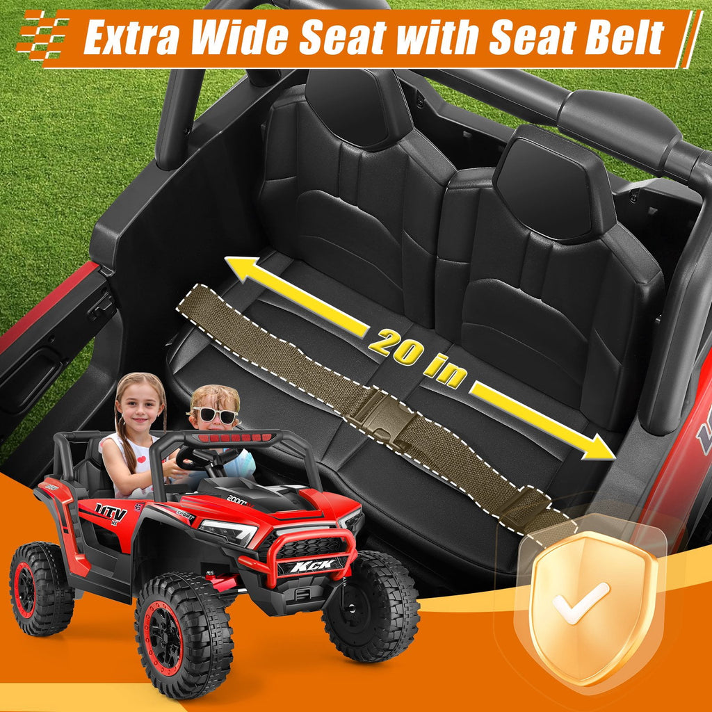 VIBESPARK 24 Volt Ride on Toys, 400W Electric Car for Kids, 2-Seater Ride on Cars w/ Battery Display, Spring Suspension, Bluetooth, LED Lights, Storage Box, Light Switch, Pink