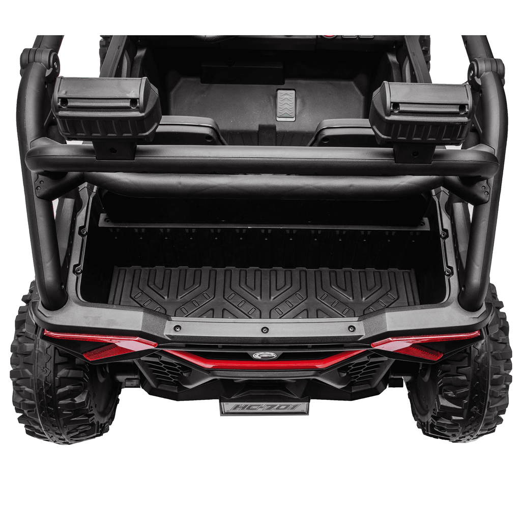 Sunnyfree 24 Volt Ride on Toys for Kids, 4WD 2 Seater Electric UTV Ride on Car with 800W Powerful Motors, Remote Control, Power Car Wheels, Four-Wheel Suspension, Bluetooth Music, LED Lights, Black