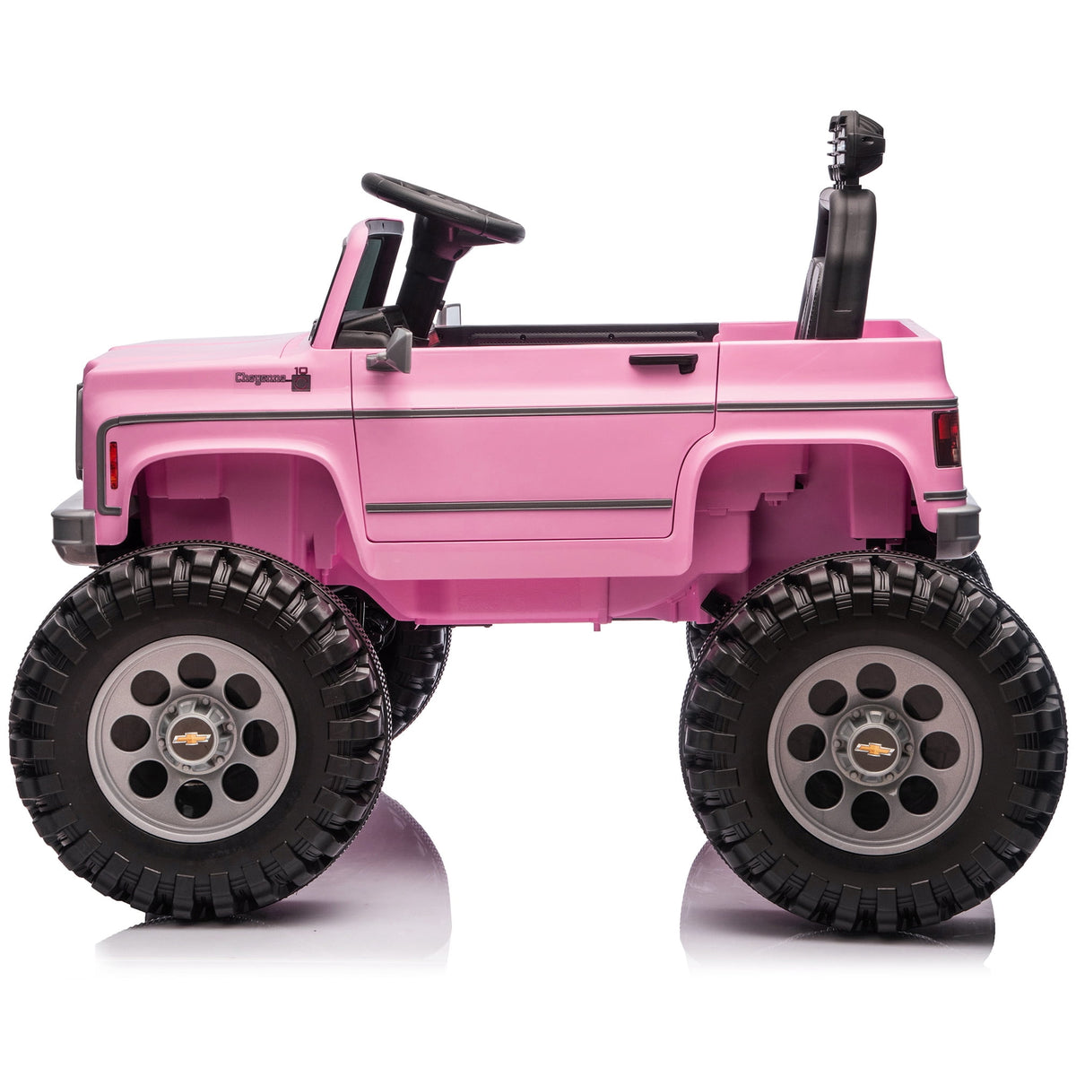 Sunnyfree Upgraded 4WD Chevrolet Cheyenne 24 Volt Ride on Toys, Electric Car for Kids, Power Truck Wheels with Remote, Bluetooth, USB, LED Lights, Black