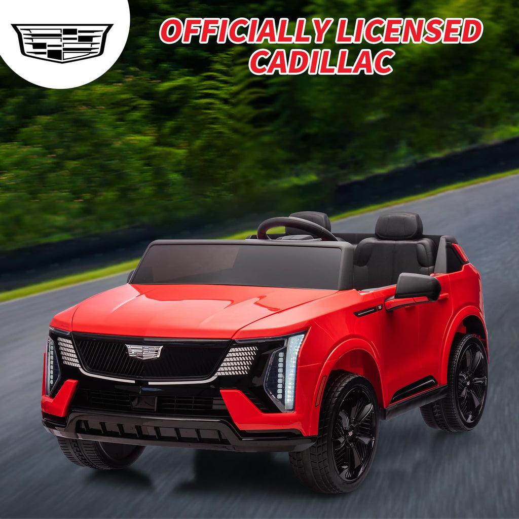 2 Seater Ride on Car for Kids 24V Licensed Cadillac Electric Car Toy Toddlers Battery Powered Ride on Truck with 2.4G Remote Control, Full-Wheel Suspension, Music, LED Lights, Blue