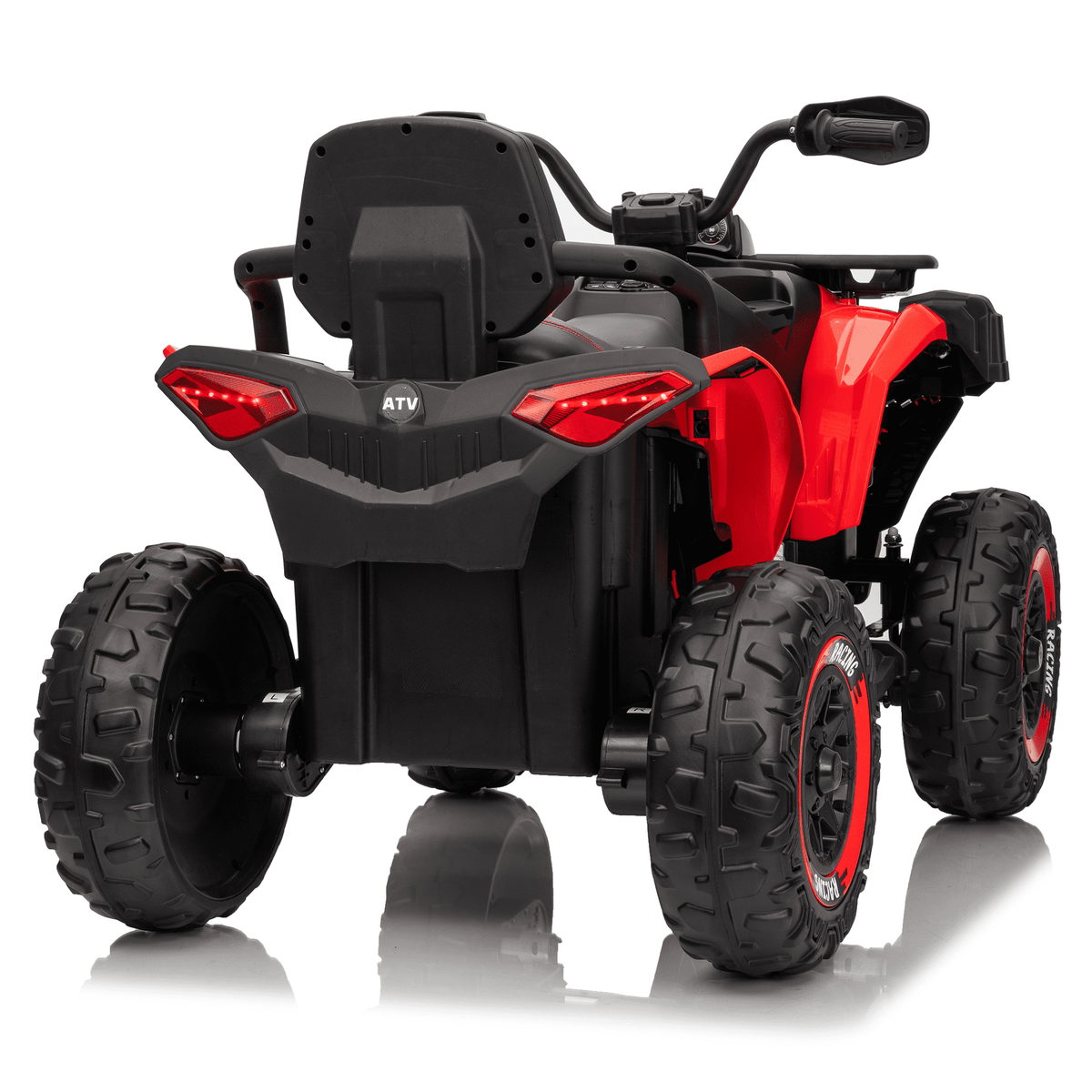 Funride 24 Volt Ride on Toys with Remote Control, Oversized ATV for Kids, 2-Seater 4 Wheeler for Toddlers, Power Car Wheels with Music, Bluetooth, Headlights, EVA Tires, Pink