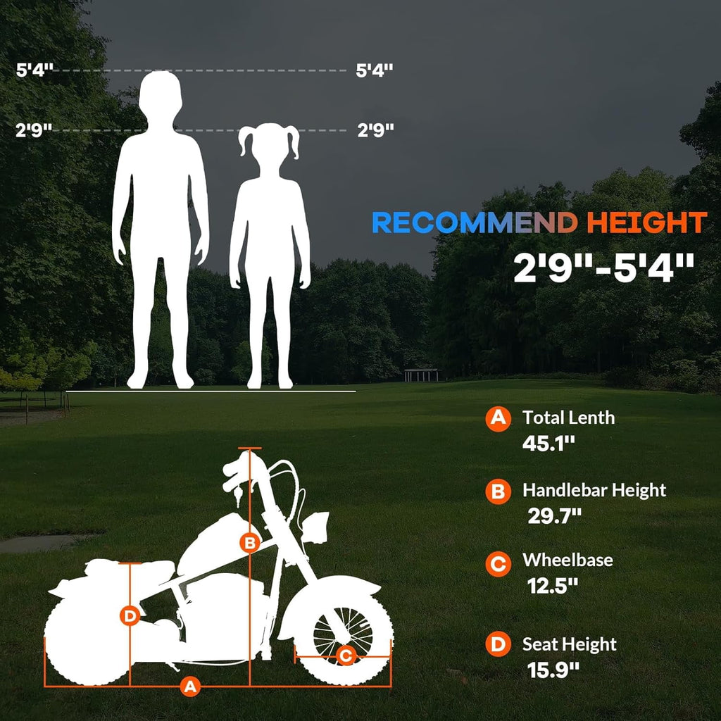 24V Electric Dirt Bike, 250W Motorized Motorcycle with LED Light, Leather Seat, 2 Speeds up to 14 MPH, Up to 60 Minutes Runtime,Green