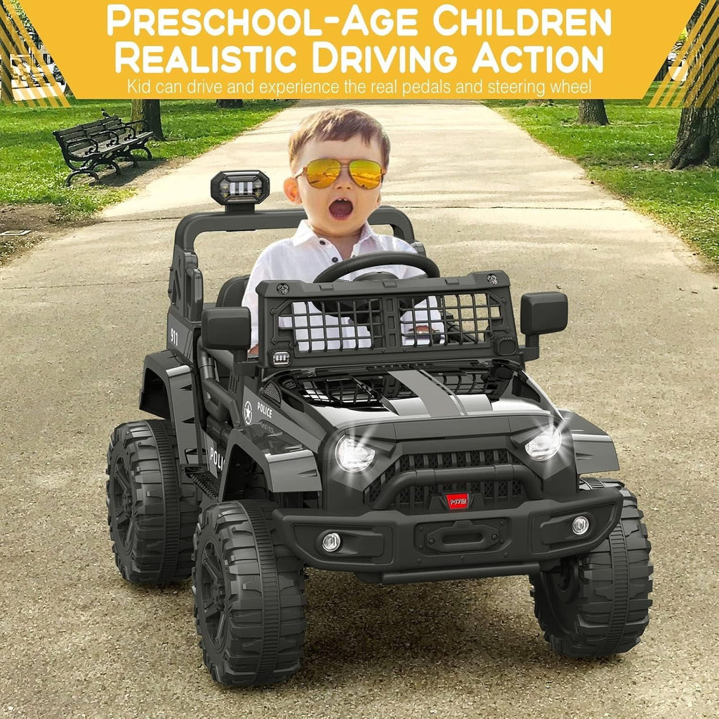12V Electric Ride‑On SUV, 2.4G Wireless Remote Control, 2‑Speed Settings, Spring Suspension, Multifunctional Dashboard, Lockable Doors, LED Headlights, Adjustable Safety Harness