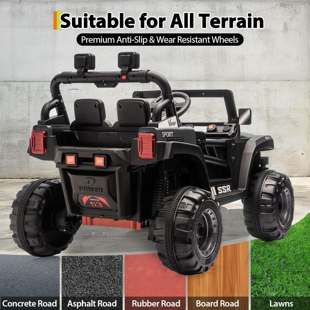 12V Electric Ride-On Truck, 4-Wheel Ride-On Car with Parent Remote Control, Dual 35W Motors, Spring Suspension, 3 Speeds, Bluetooth, LED Lights