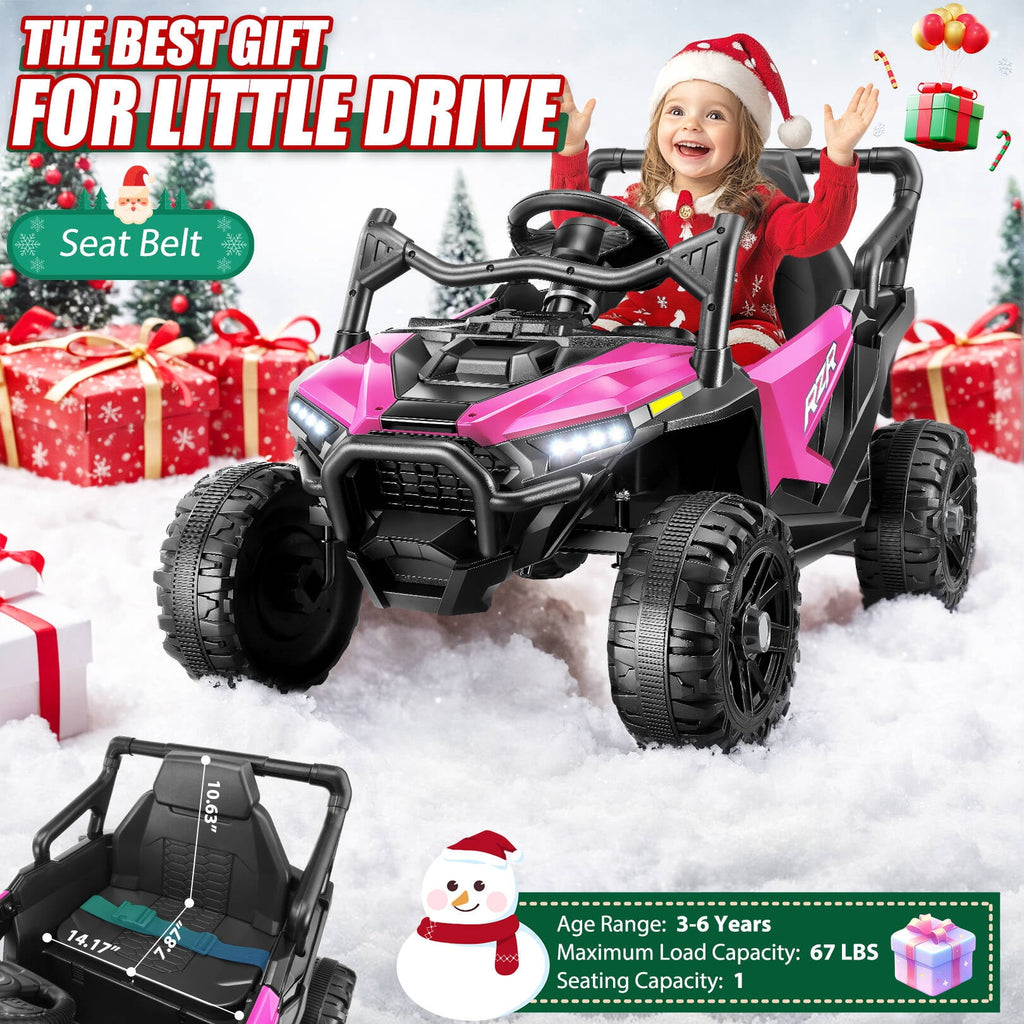 VIBESPARK 24V Ride on Toys for Kids, Ride on Cars with Remote Control, Powered Ride on Electric Car w/ Bluetooth, Music Player, LED Lights, Blue