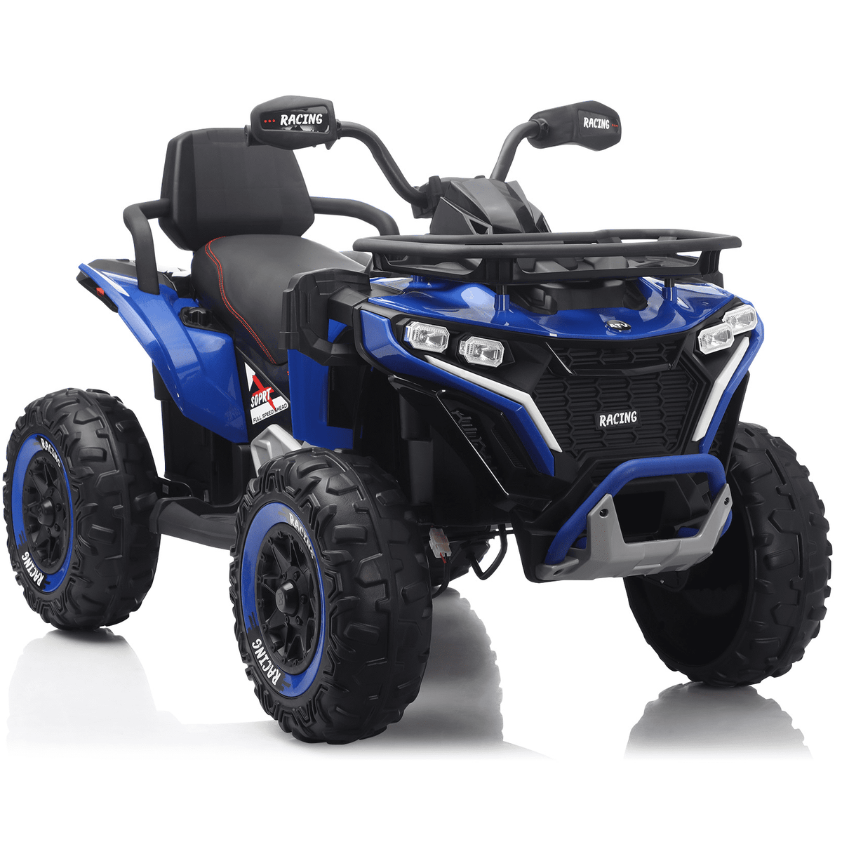 Funride 24 Volt Ride on Toys with Remote Control, Oversized ATV for Kids, 2-Seater 4 Wheeler for Toddlers, Power Car Wheels with Music, Bluetooth, Headlights, EVA Tires, Pink