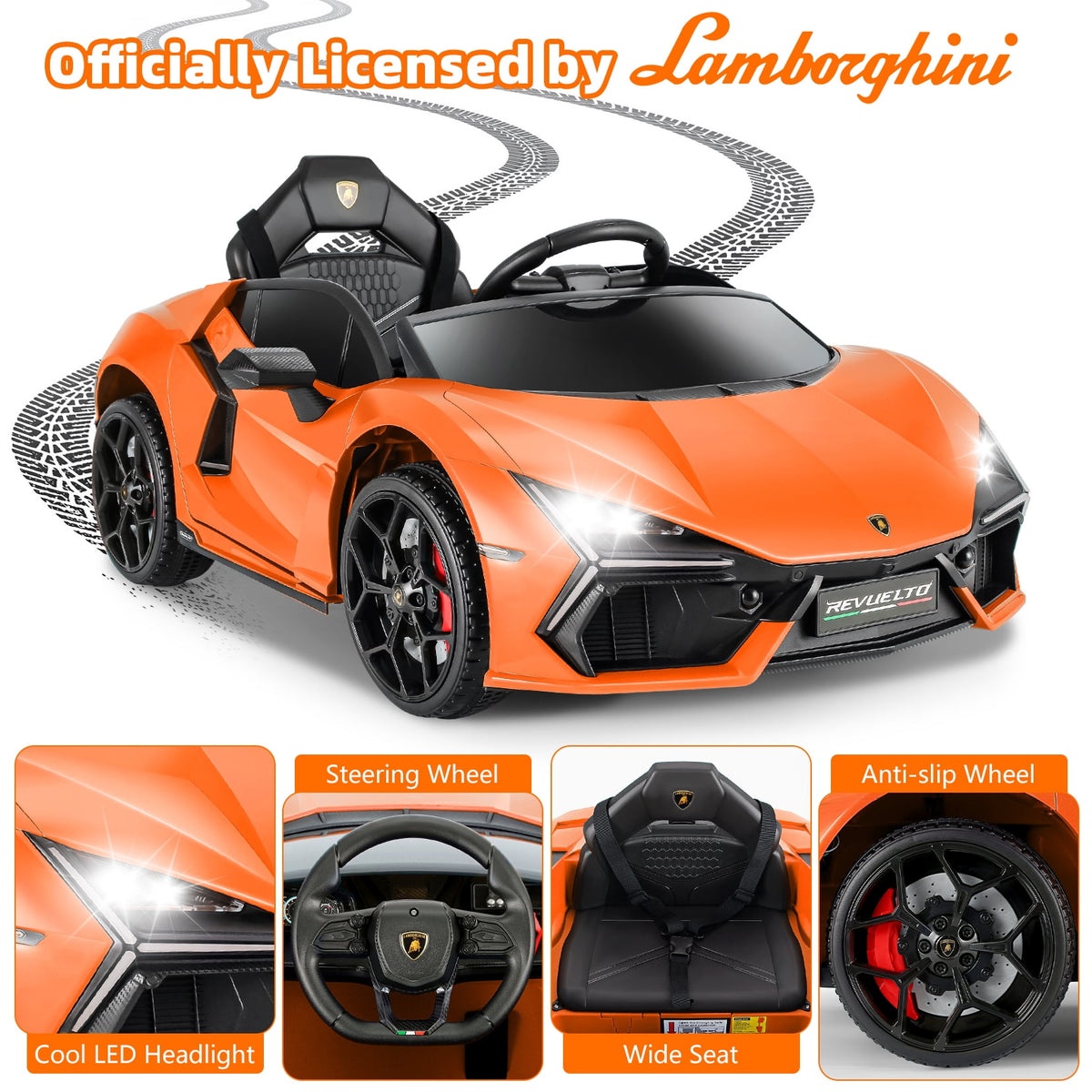 Funcid 24 Volt Ride on Cars, 2-Seater Ride on Toys with Remote Control, 400W Electric Car, Ride on UTV w/ Bluetooth, MP3, Suspension, Seat Belts, Volume Adjustment, Black