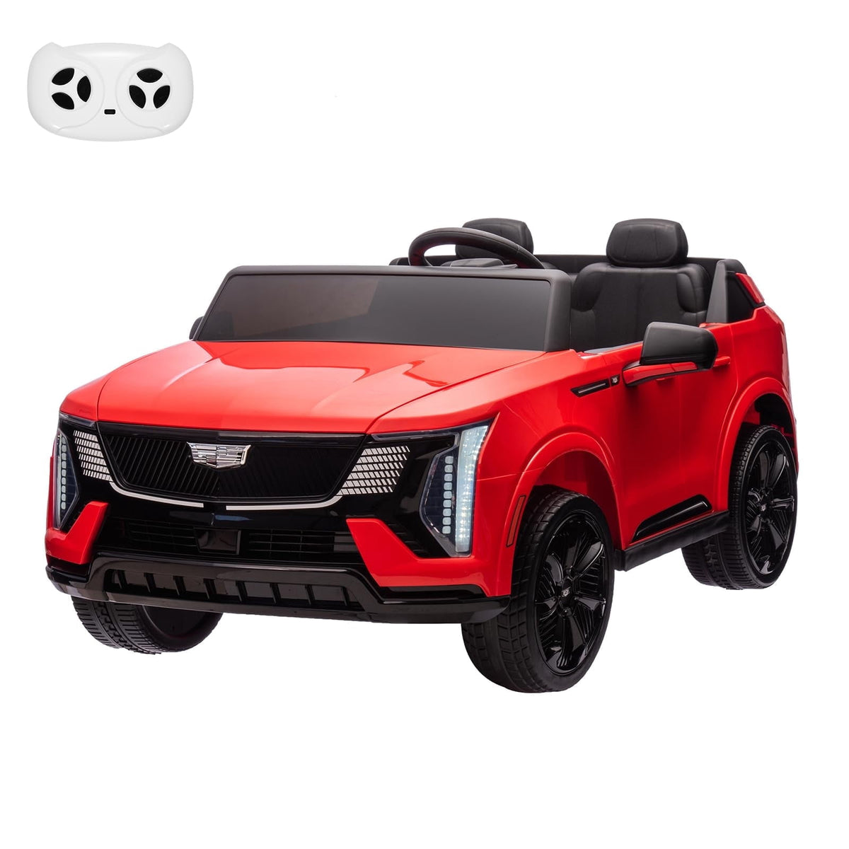 2 Seater Ride on Car for Kids 24V Licensed Cadillac Electric Car Toy Toddlers Battery Powered Ride on Truck with 2.4G Remote Control, Full-Wheel Suspension, Music, LED Lights, Blue