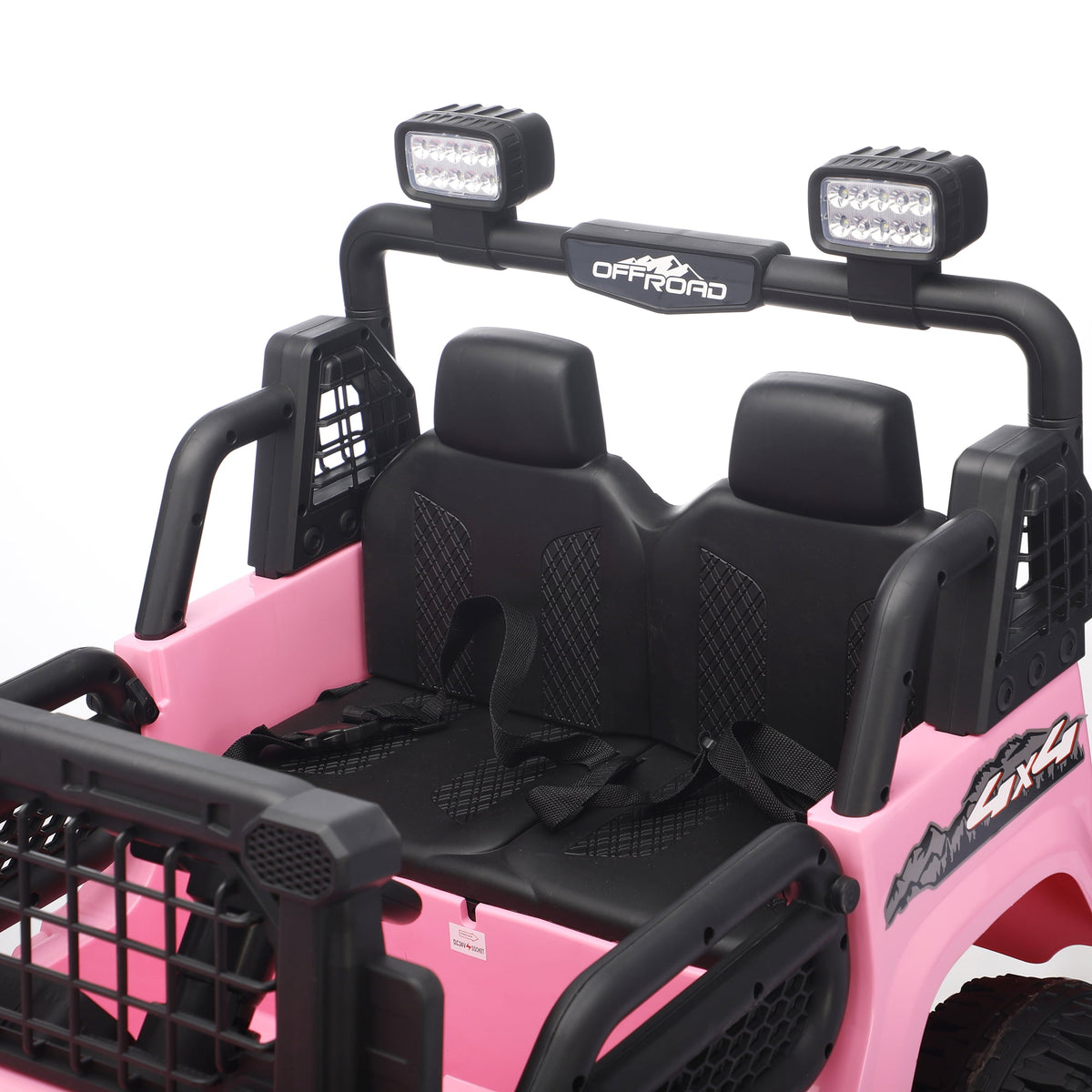 Funride 24V 2 Seater Ride On Toys with Remote Control, Kids Ride on Truck Car 800W Moter Power 4-Wheeler Suspension, 3 Speeds, Bluetooth Music, Pink