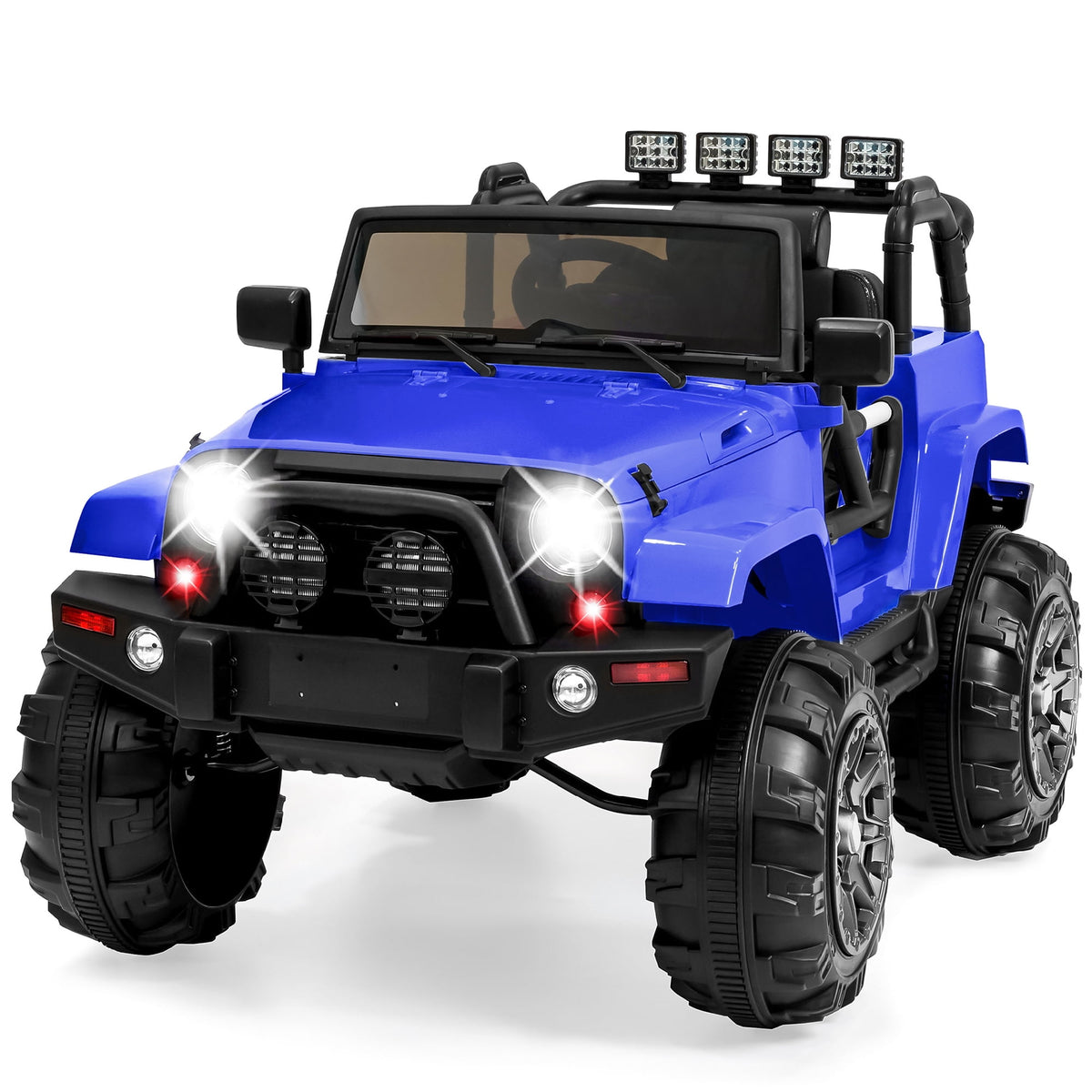 Best Choice Products Kids 24V 2-Seater Electric Ride-On Car Truck w/ Parent Control, Bluetooth, LED Lights - Red
