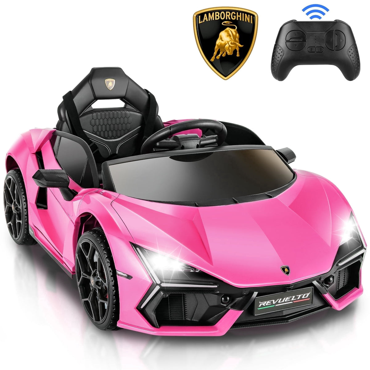 Funcid 24 Volt Ride on Toys, 2-Seater Ride on Cars with Remote Control, 400W Electric Car for Kids, Ride on UTV w/ Bluetooth, MP3, Seat Belts, Volume Adjustment, Suspension, Green