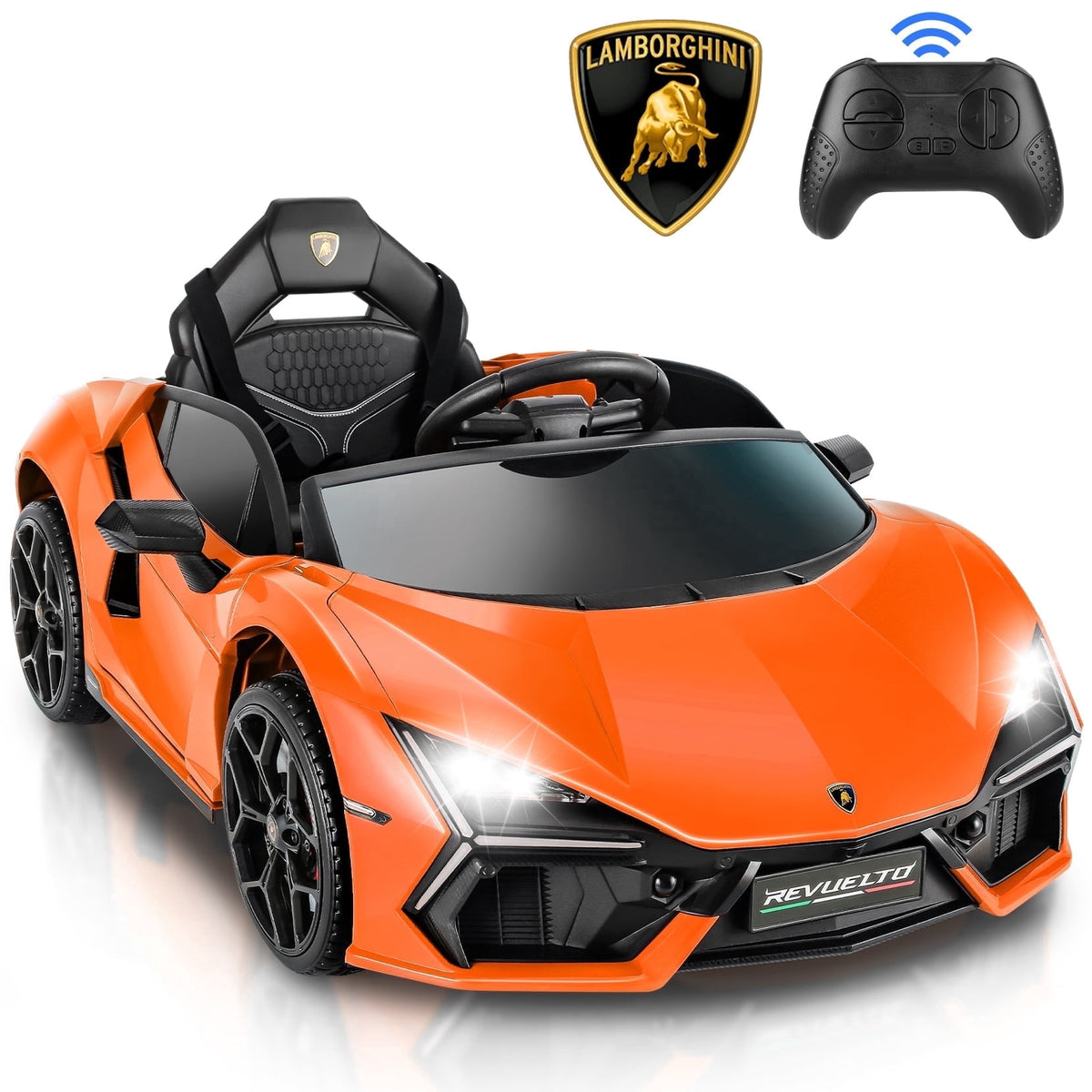 Funcid 24 Volt Ride on Toys, 2-Seater Ride on Cars with Remote Control, 400W Electric Car for Kids, Ride on UTV w/ Bluetooth, MP3, Seat Belts, Volume Adjustment, Suspension, Green