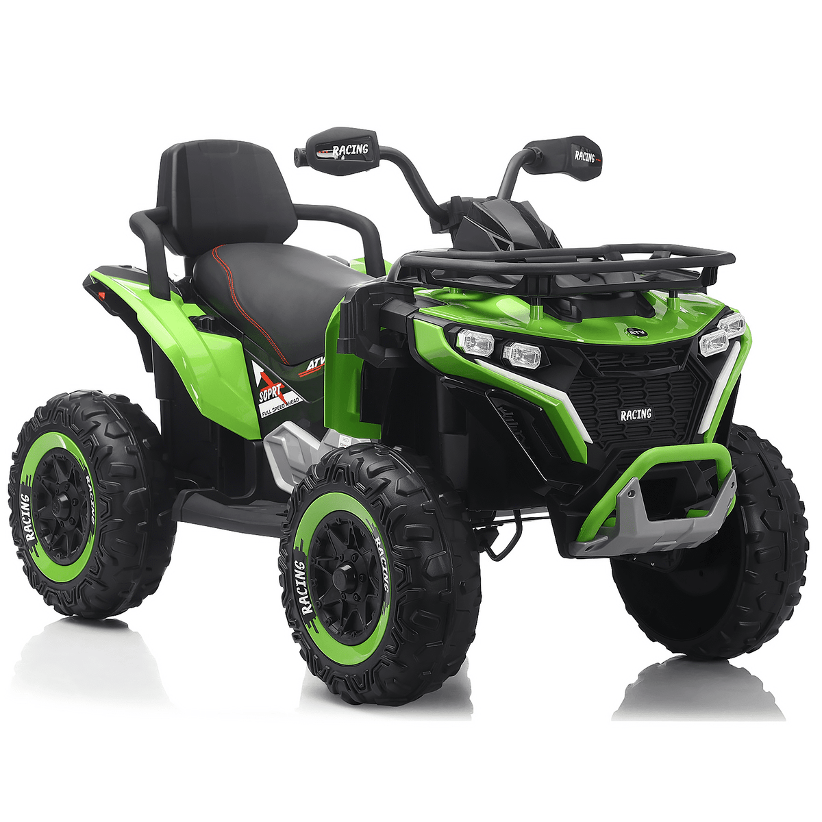 Funride 24 Volt Ride on Toys with Remote Control, Oversized ATV for Kids, 2-Seater 4 Wheeler for Toddlers, Power Car Wheels with Music, Bluetooth, Headlights, EVA Tires, Pink