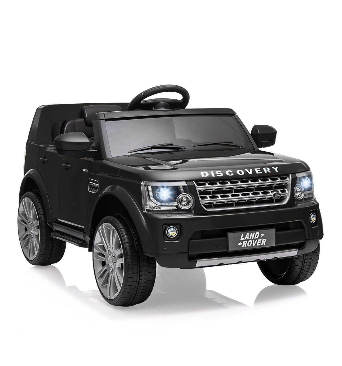 Licensed Land Rover 2-Seater 12V/24V Electric Ride-On Car for Kids Ages 3-8 - Remote Control, MP3, LED Lights, Adjustable Speeds, Shock Absorbers, Safety Seat Belts - Green