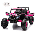 TROPOW 24 Volt Ride On Toys for Boys,Battery Powered Kids Car, Electric Off-Road UTV Car with Remote Control, 200W Motors, Led Lights, Music, Enhanced Suspension, Ride on Toy for Kids,Rose Red