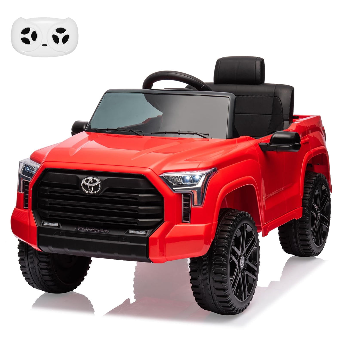 TROPOW Kids Cars Electric Ride On,12V Ride on Car for Kids,Licensed Toyota Ride on Truck,Battery Powered Electric Car with Remote Control,MP3,LED Lights,Suspension System,Double Doors,Pink
