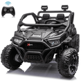 Zukpow 24V Ride Ons for Kids, 2 Seater Electric Car with Remote Control, 4x200W Motors, Power Car Wheels Ride on Toys UTV with Bluetooth Music, USB, Slow Start, LED Lights, Rear Storage Box, Black