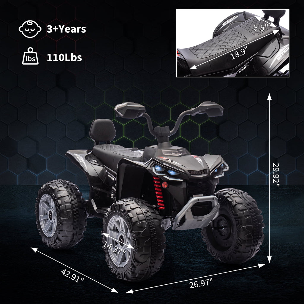 24V 2-Seater Kids Electric ATV Ride-On Toy – Dual 500W Motors, Parent Remote, wireless Audio, USB, LED Headlights, Spring Suspension, Music Player, urgent Brake, Ages 3–8, Pink