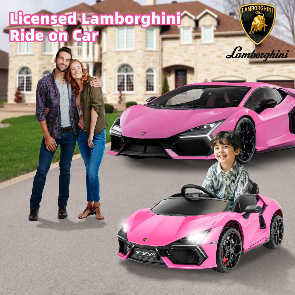 Funcid 24 Volt Ride on Toys, 2-Seater Ride on Cars with Remote Control, 400W Electric Car, Ride on UTV w/ Bluetooth, MP3, Seat Belts, Volume Adjustment, Suspension, Pink