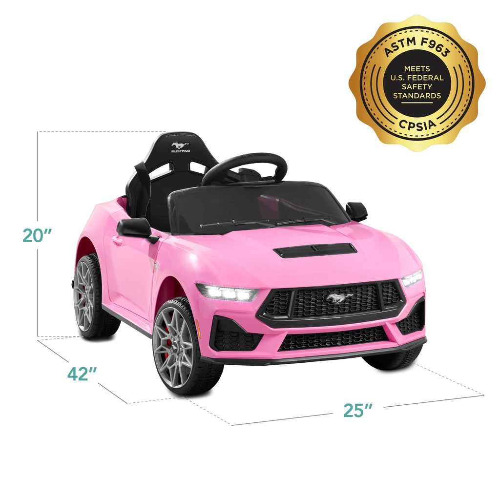 Best Choice Products Kids 12V Electric Ride-On Car Officially Licensed Ford Mustang w/ Remote, LED Lights - Red