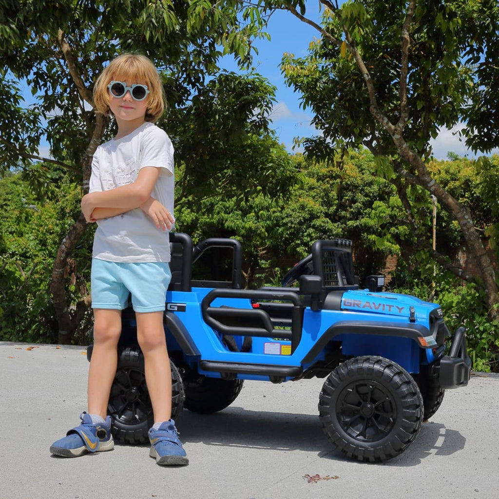 Funcid 24 Volt Ride on Toys with Remote Control, 400W 2-Seater Ride on Cars with Colored LED Lights & Battery Indicator, Electric Car for Kids w/ Bluetooth, Light Control, Volume Knob, Pink