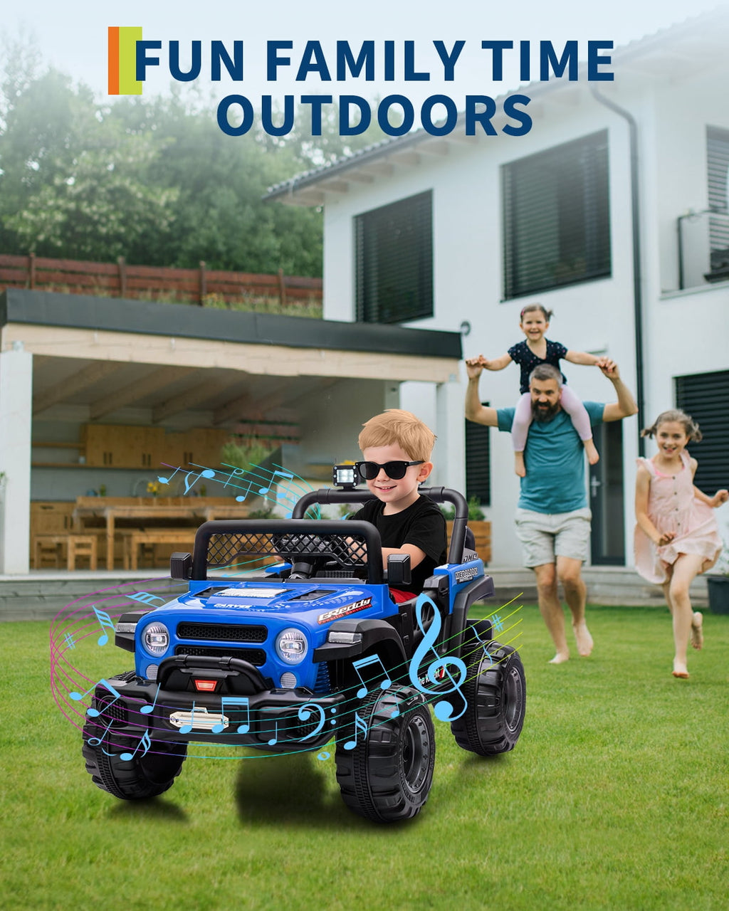 12V Kids Ride-On Truck – Dual 550W Motors, Remote Control, 3-Speed up to 6MPH, Spring Suspension, LED Lights, Music, Safety Belt, Storage – Electric Toy Car for Kids Ages 2-8 – Rose Red