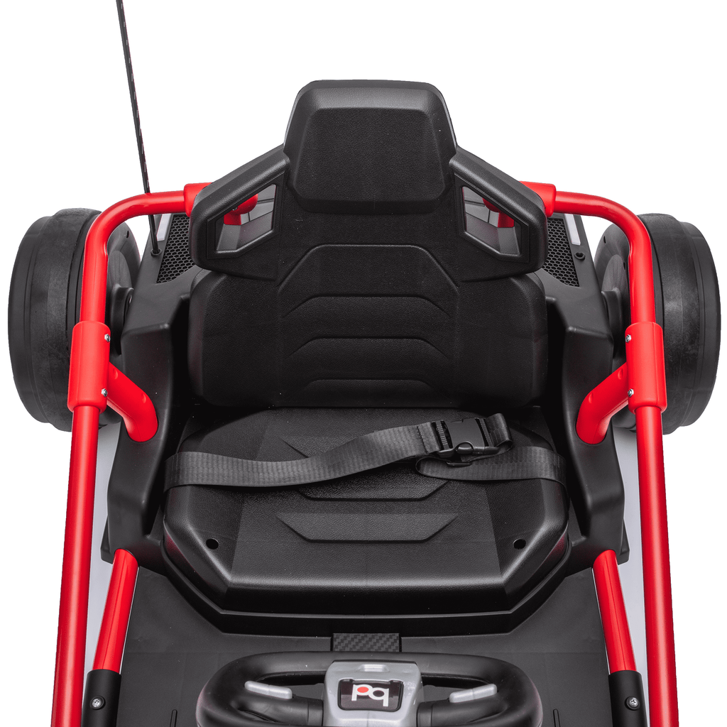 Sunnyfree 24 Volt Ride on Toys for Kids, 14Ah Electric Go Kart with Remote Control, 5–10 MPH, Drift Function, 2×200W Motors, Bluetooth Music, LED Lights, Seat Belt, Black