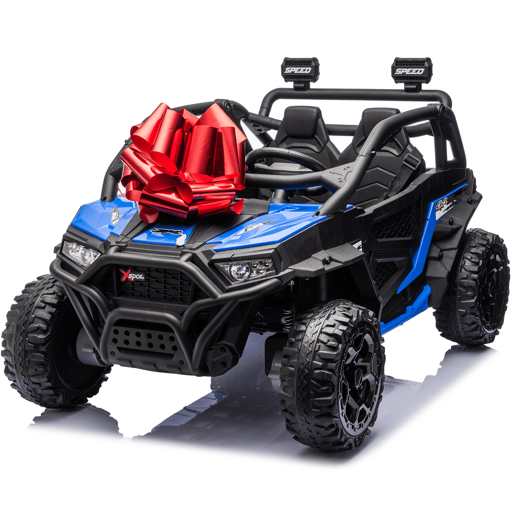 Sunnyfree 24 Volt Ride on Toys for Kids, 4WD 2 Seater Electric UTV Ride on Car with 800W Powerful Motors, Remote Control, Power Car Wheels, Four-Wheel Suspension, Bluetooth Music, LED Lights, Black