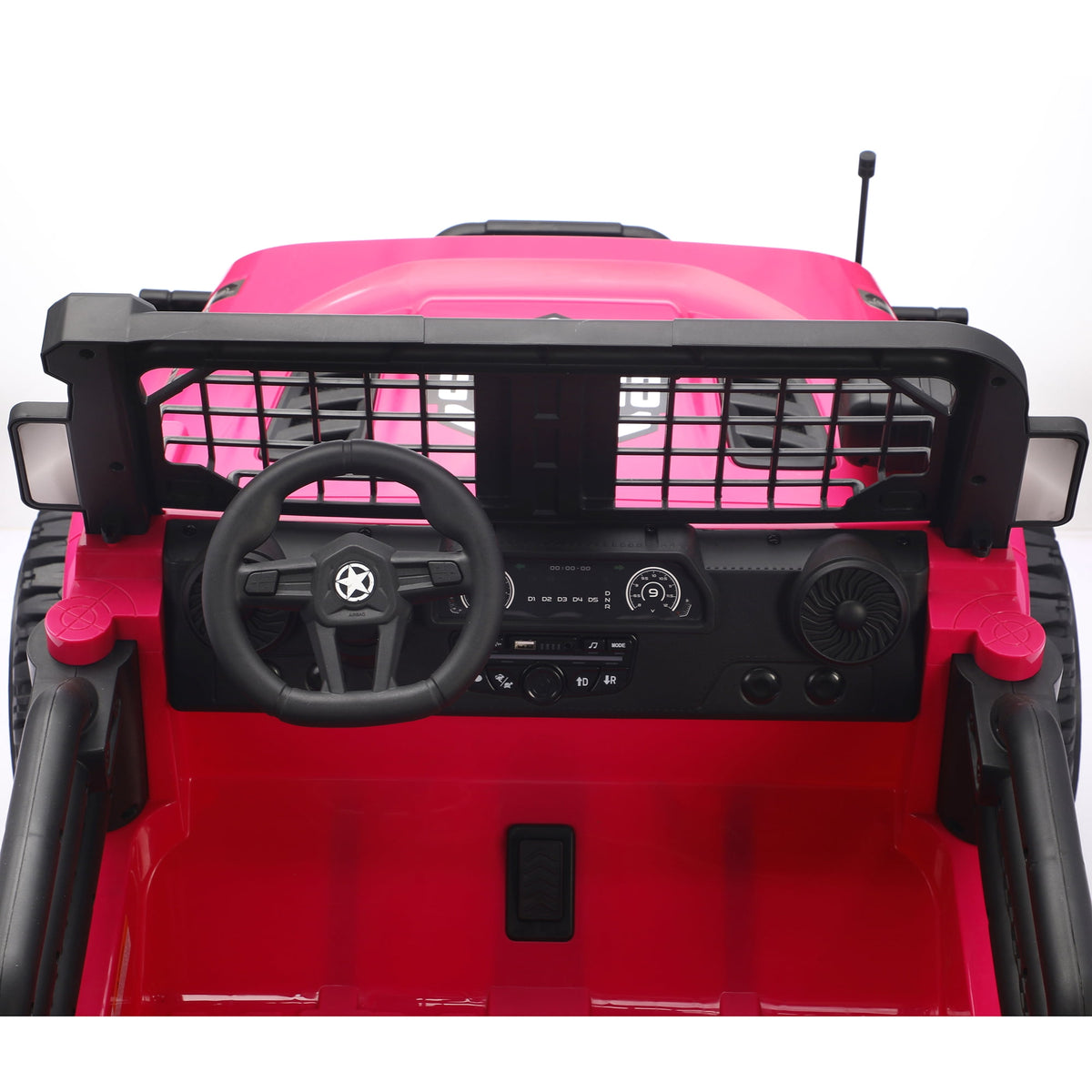 Funride 24V 2 Seater Ride On Toys with Remote Control, Kids Ride on Truck Car 800W Moter Power 4-Wheeler Suspension, 3 Speeds, Bluetooth Music, Pink