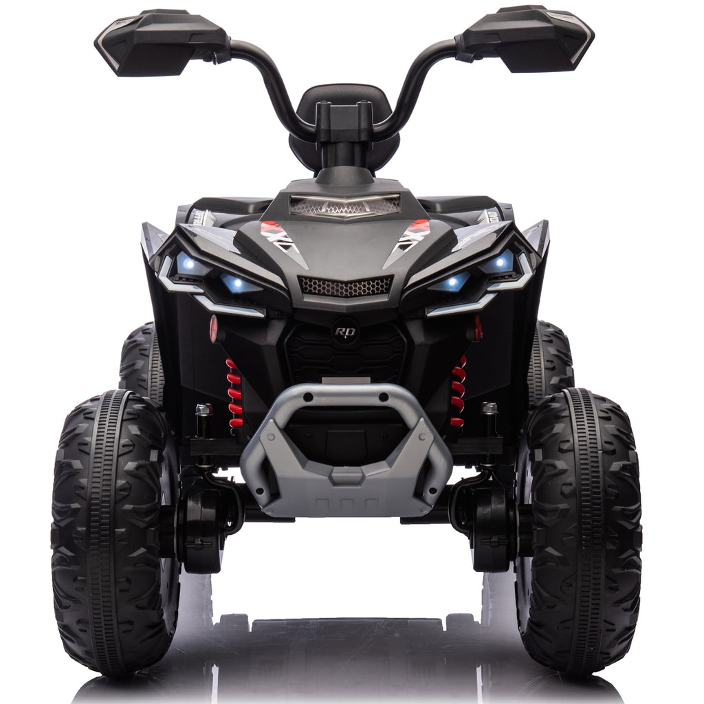 24V 2 Seater 4WD Ride on Toys ATV for Kids 4*200W 4-Wheeler Quad w/ MP3 LED Lights Music, Green