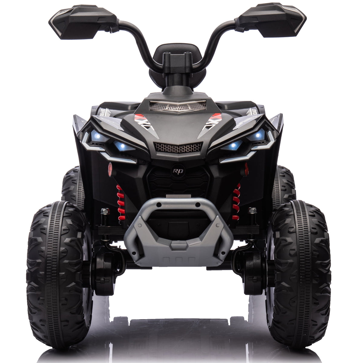 24V 2 Seater 4WD Ride on Toys ATV for Kids 4*200W 4-Wheeler Quad w/ MP3 LED Lights Music, Green