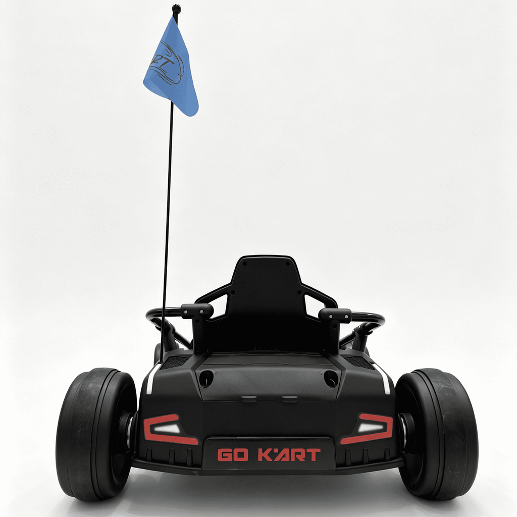 Sunnyfree 24 Volt Ride on Toys for Kids, 14Ah Electric Go Kart with Remote Control, 5–10 MPH, Drift Function, 2×200W Motors, Bluetooth Music, LED Lights, Seat Belt, Black