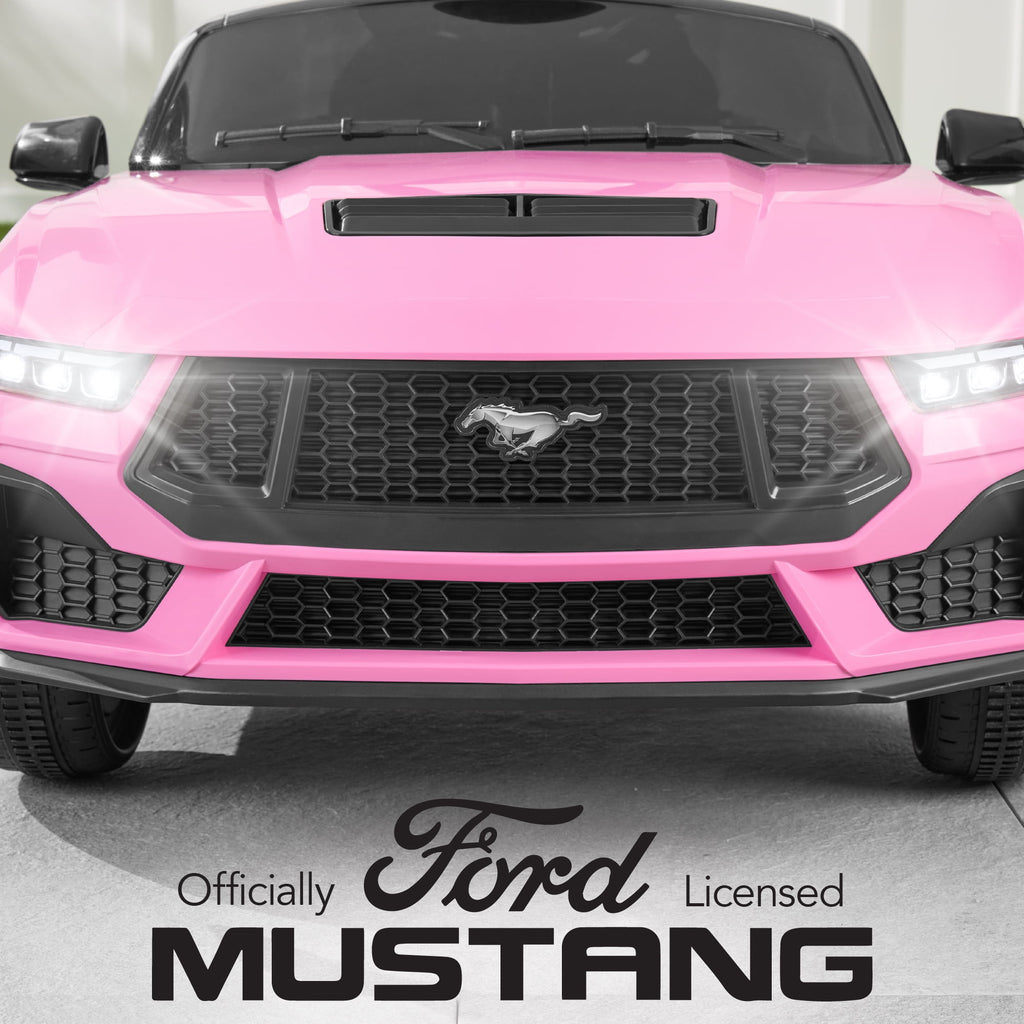 Best Choice Products Kids 12V Electric Ride-On Car Officially Licensed Ford Mustang w/ Remote, LED Lights - Red