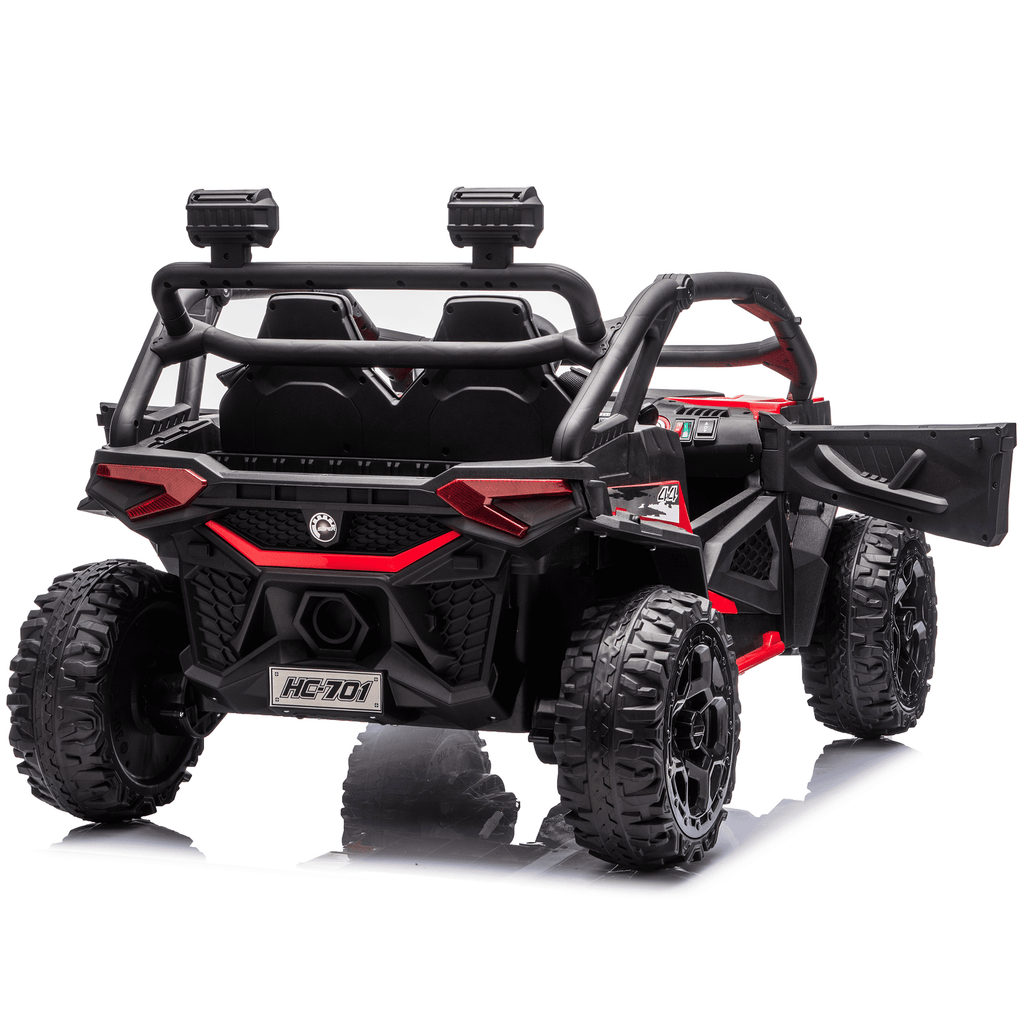 Sunnyfree 24 Volt Ride on Toys for Kids, 4WD 2 Seater Electric UTV Ride on Car with 800W Powerful Motors, Remote Control, Power Car Wheels, Four-Wheel Suspension, Bluetooth Music, LED Lights, Black