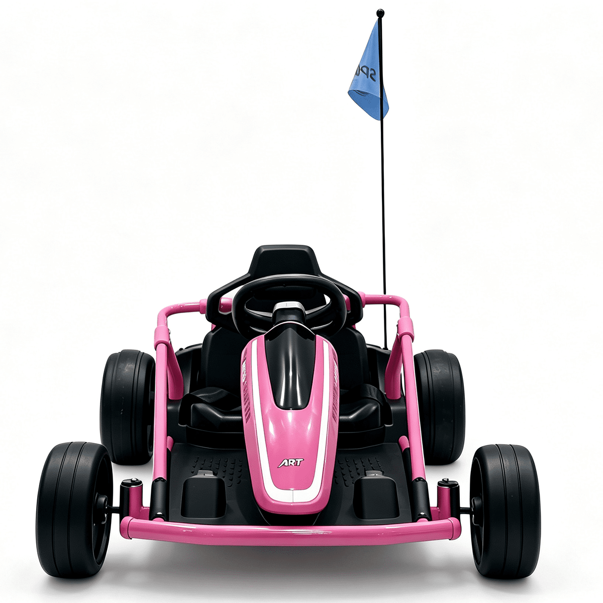 Sunnyfree 24 Volt Ride on Toys for Kids, 14Ah Electric Go Kart with Remote Control, 5–10 MPH, Drift Function, 2×200W Motors, Bluetooth Music, LED Lights, Seat Belt, Black