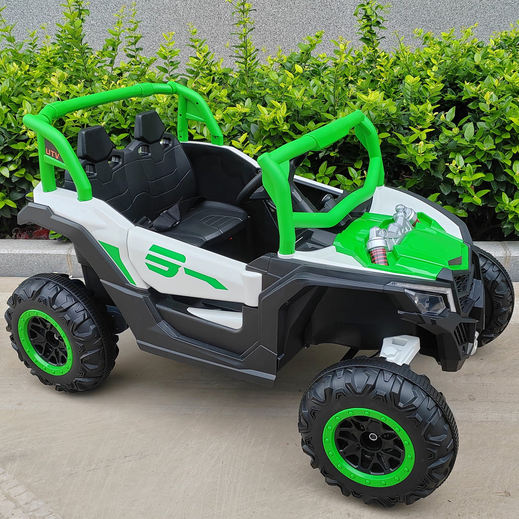 Sunnyfree 24 Volt Ride on Toys, 4WD Electric Car for Kids, Power Car Wheels with Remote Control, Bluetooth, Spring Suspension, LED Light, Pink