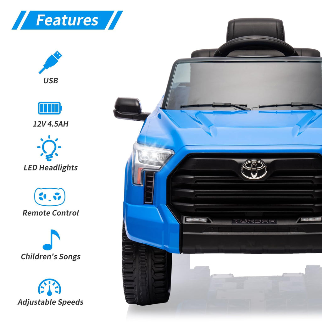 TROPOW Kids Cars Electric Ride On,12V Ride on Car for Kids,Licensed Toyota Ride on Truck,Battery Powered Electric Car with Remote Control,MP3,LED Lights,Suspension System,Double Doors,Pink