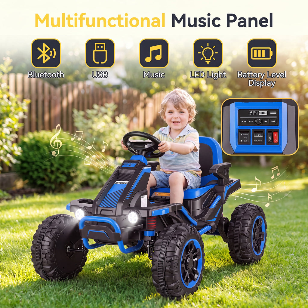 Funcid 36V Ride on Car for Kids, 4 Wheeler Electric Car with 600W Motors, Ride on Toy for Big Kids, Electric ATV with Spring Suspension, Bluetooth, Music, LED Lights, Pink