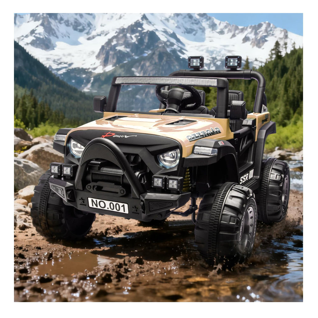 12V Kids Electric Ride-On Car – Parent Remote Control, 3 Speeds up to 4.1MPH, Spring Suspension, Seat Harness, Locking Doors, LED Headlights, wireless Music, Battery Powered Truck Toy