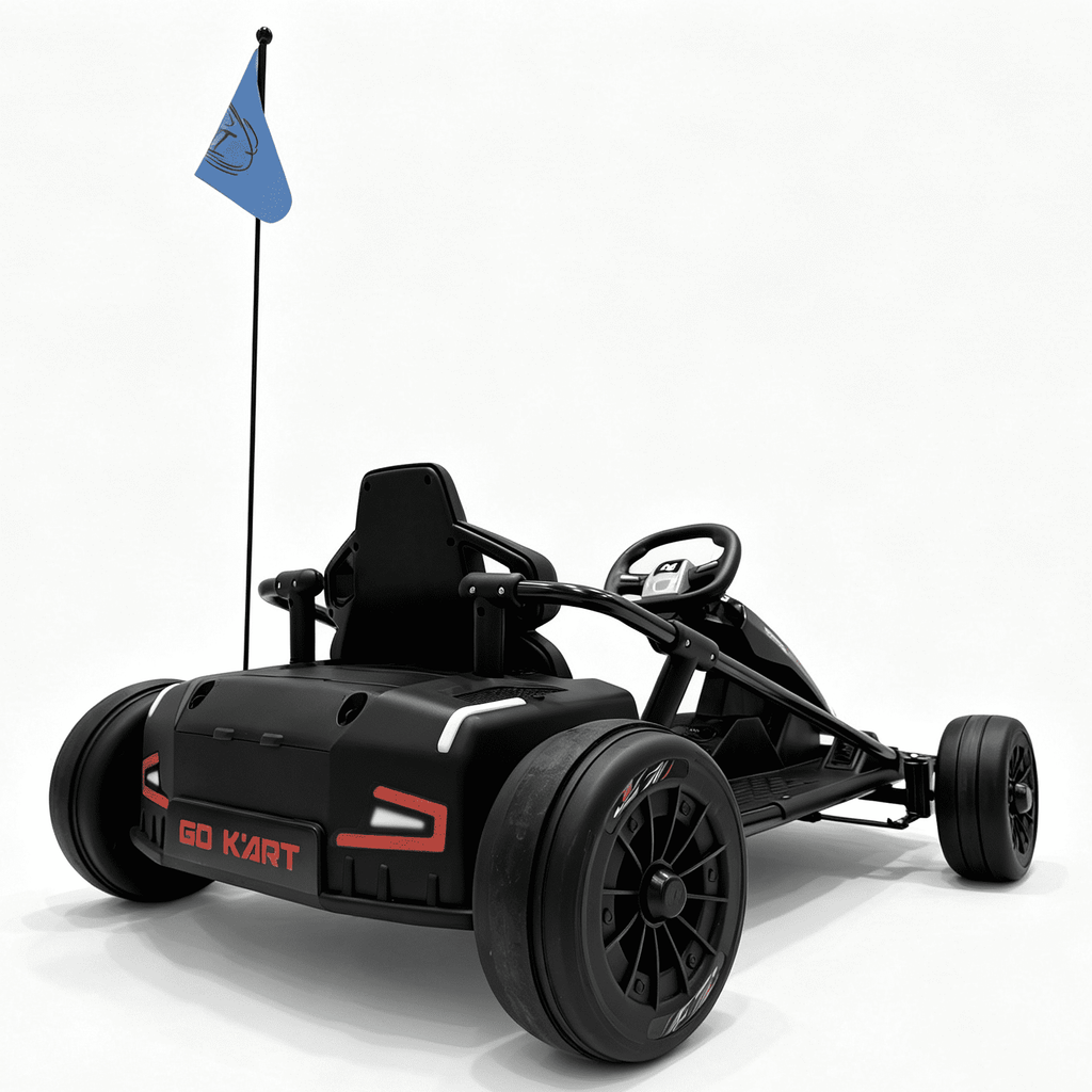 Sunnyfree 24 Volt Ride on Toys for Kids, 14Ah Electric Go Kart with Remote Control, 5–10 MPH, Drift Function, 2×200W Motors, Bluetooth Music, LED Lights, Seat Belt, Blue