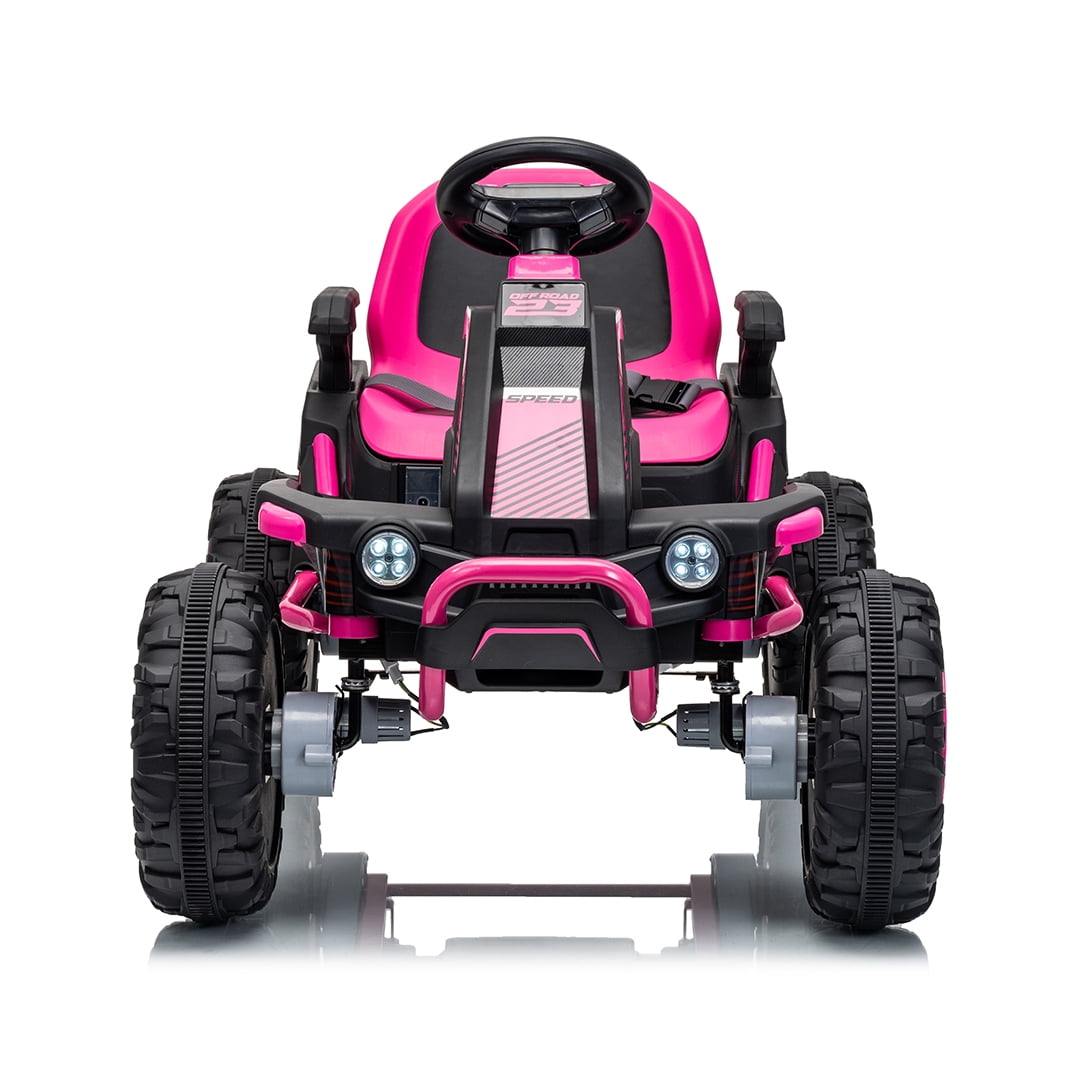 VIBESPARK 36V Ride on Toys for Big Kids Ages 6-12, 600W Ride on Cars up to 5.9 mph, Powerful 4 Wheeler Quad, Ride on ATV W/ Adjustable Seat, Ball-bearing Design, Power Display, Light Control, Green