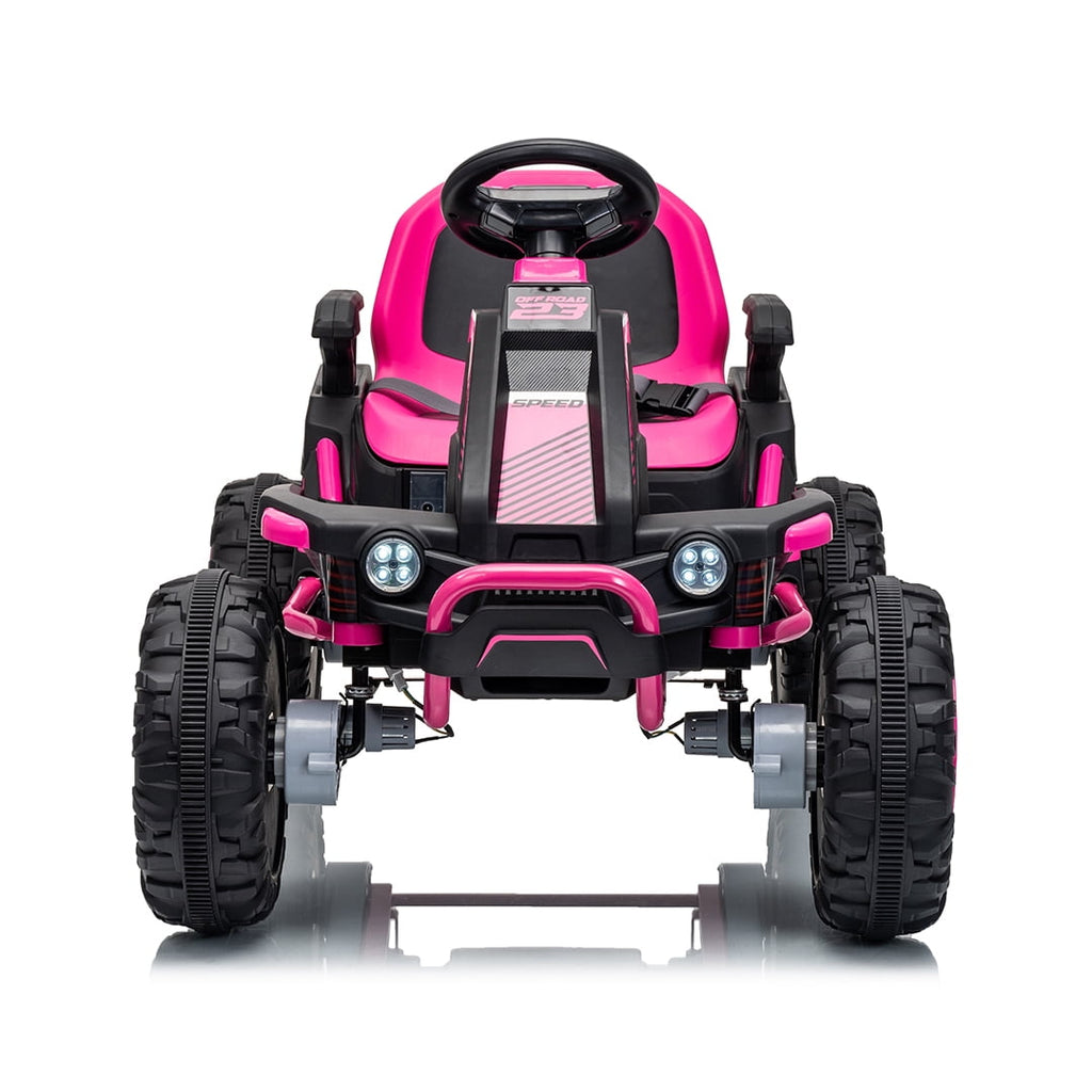 VIBESPARK 36V Ride on Toys for Big Kids Ages 6-12, 600W Ride on Cars up to 5.9 mph, Powerful 4 Wheeler Quad, Ride on ATV W/ Adjustable Seat, Ball-bearing Design, Power Display, Light Control, Blue
