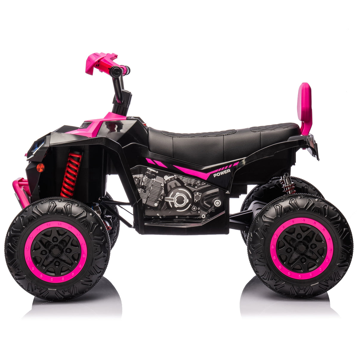 24V 2 Seater 4WD Ride on Toys ATV for Kids 4*200W 4-Wheeler Quad w/ MP3 LED Lights Music, Green