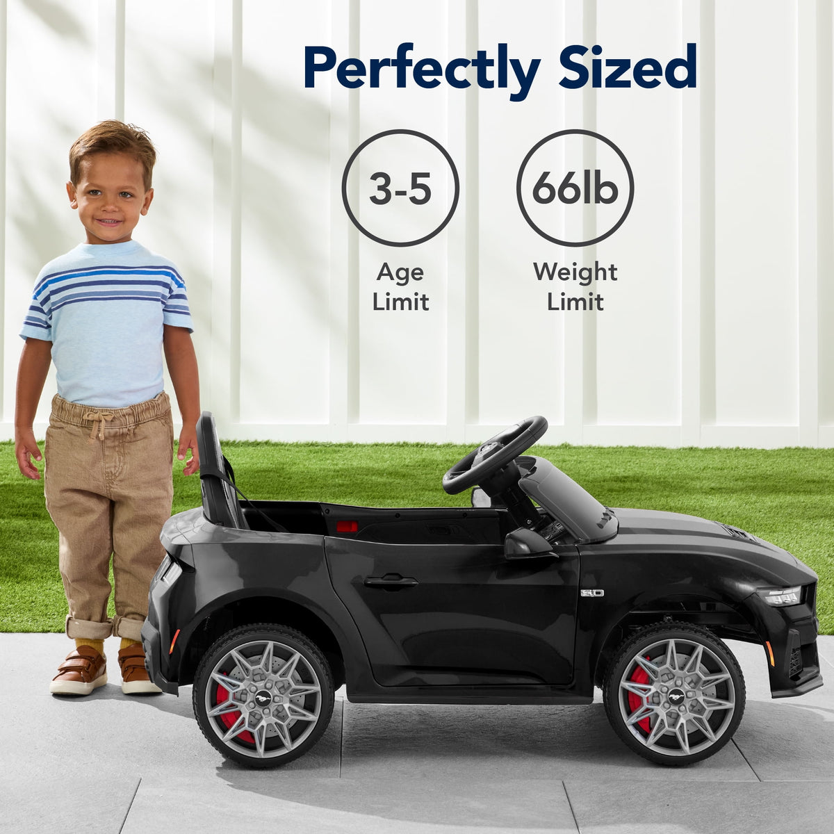 Best Choice Products Kids 12V Electric Ride-On Car Officially Licensed Ford Mustang w/ Remote, LED Lights - Red