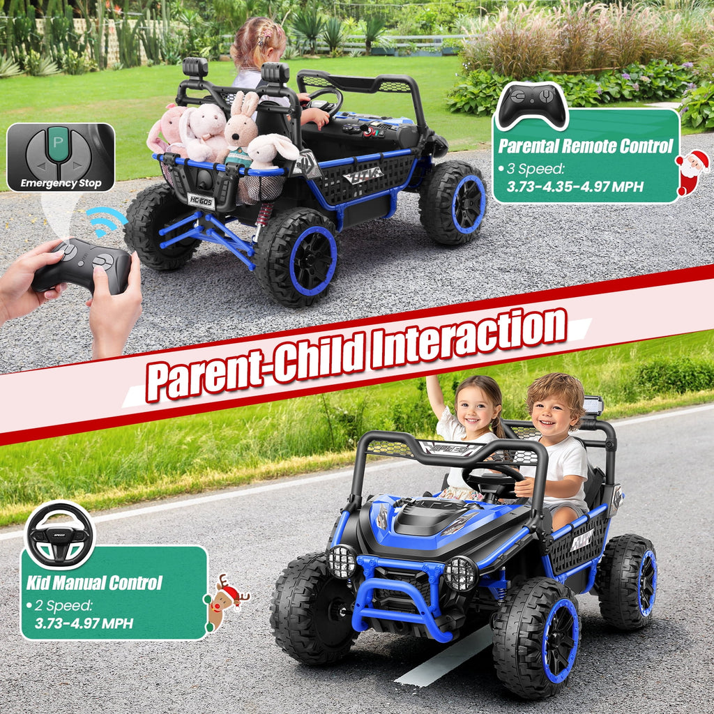 VIBESPARK XXL 24V Ride on Toys for Big Kids Ages 3-8, Key Start Metal Frame UTV with Power Display, 7AH Ride on Cars w/ 150W Motors, Bluetooth, Volume Knob, Safety Belt, Max 5mph, Pink