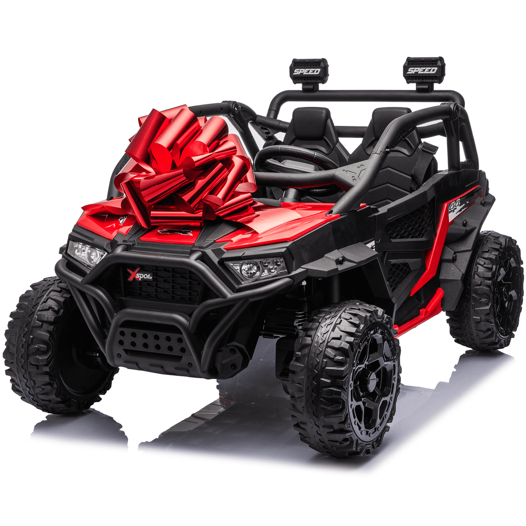 Sunnyfree 24 Volt Ride on Toys for Kids, 4WD 2 Seater Electric UTV Ride on Car with 800W Powerful Motors, Remote Control, Power Car Wheels, Four-Wheel Suspension, Bluetooth Music, LED Lights, Black