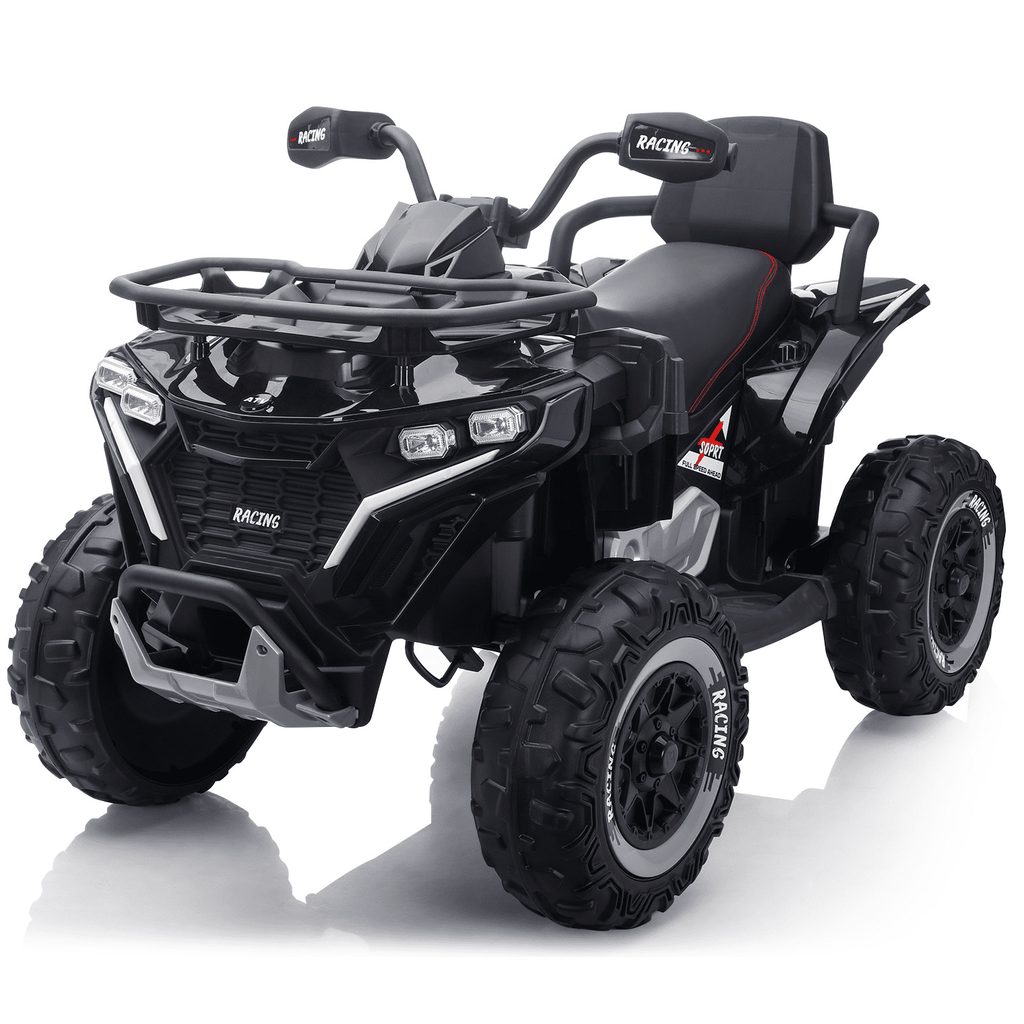 Funride 24 Volt Ride on Toys with Remote Control, Oversized ATV for Kids, 2-Seater 4 Wheeler for Toddlers, Power Car Wheels with Music, Bluetooth, Headlights, EVA Tires, Pink